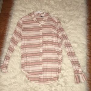 AEROPOSTAL PINK BUTTON UP FLANNEL